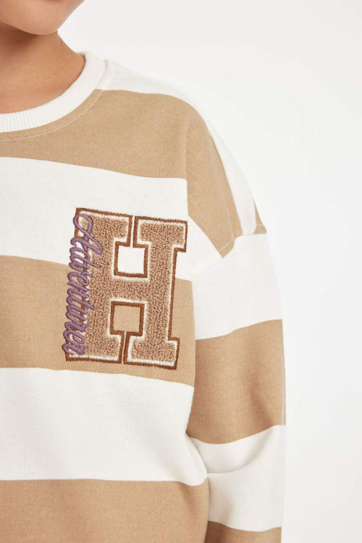 Толстовка для девочек с вышивкой Relax Fit - Defacto фото 5