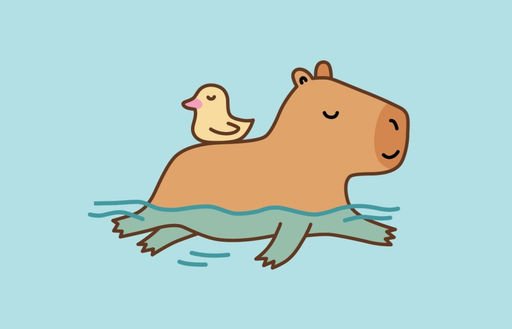 Держатель для карт Capybara and duck (6,5 х 10,4 см)