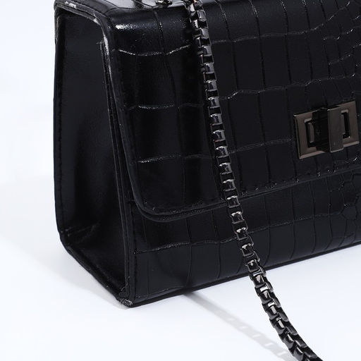 Сумка-мессенджер на застёжке, цвет чёрный - Simaland фото 6