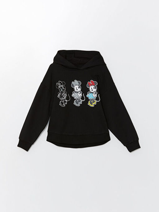 Minnie Mouse Bask?l? K?z ?ocuk Hoodie ve E?ofman Alt? - Waikiki фото 2