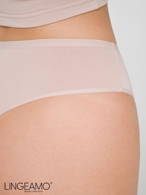 Трусы женские стринги с высокой посадкой Lingeamo бежевые ЛС-15 (4)  фото 6