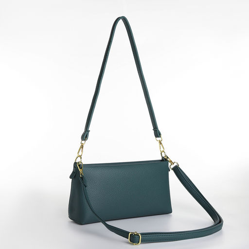 Сумка женская кросс-боди на молнии, цвет зелёный - Simaland фото 2