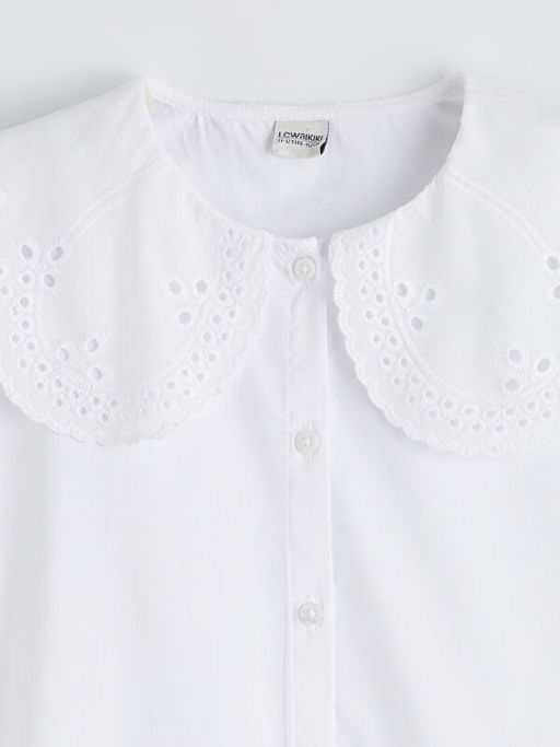 Bebe Yaka K?z ?ocuk Poplin G?mlek