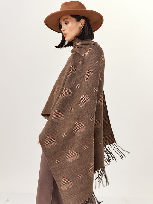 в составе ШЕРСТЬ  и КАШЕМИР Большой, мягкий, теплый  двусторонний палантин - Tantino фото 4