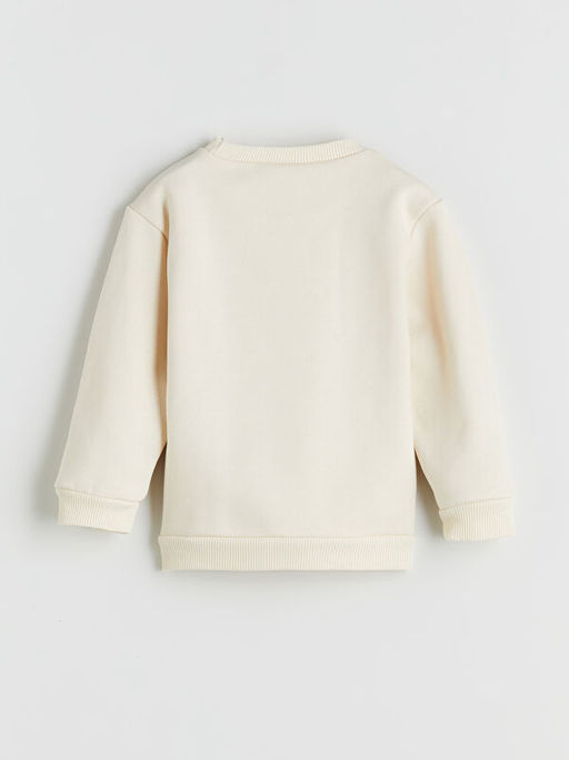 Bisiklet Yaka Bask?l? K?z ?ocuk Sweatshirt