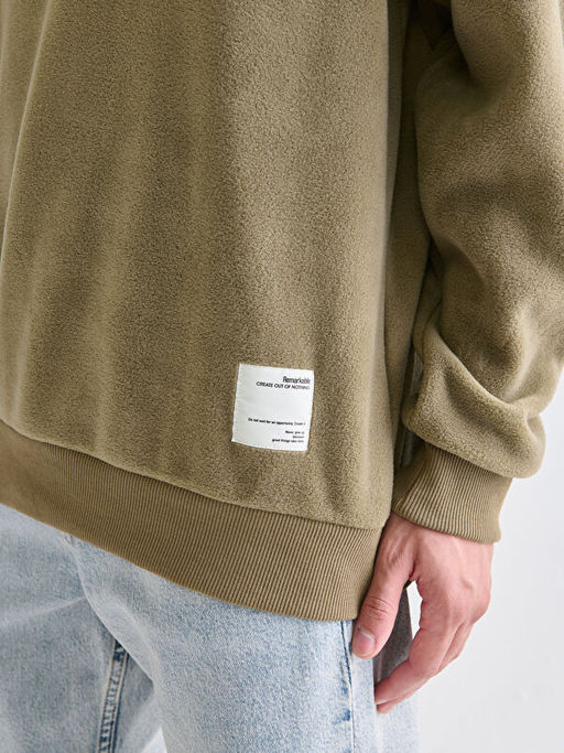 Bisiklet Yaka Erkek Sweatshirt
