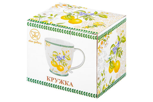 Кружка 450 мл 13,5*10*10,5 см Лимоны на ножке, NEW BONE CHINA - Elan gallery фото 17