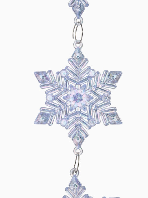 Ёлочная игрушка Зимнее волшебство. Снежинка подвесная, 235.5 см, голубой перелив фото 11