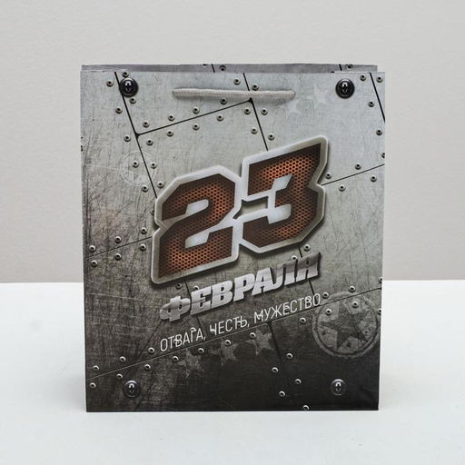 Пакет ламинированный вертикальный Отвага Честь Мужество, M 26 30 9 см - Дарите счастье фото 2