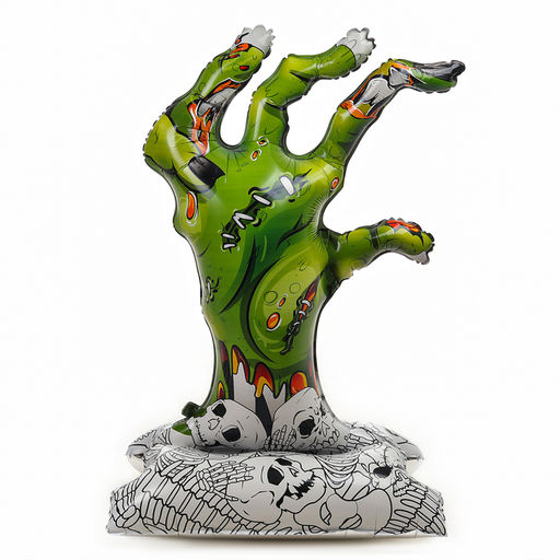 Воздушный шар фольгированный 49" «Руки зомби на подставке», под воздух