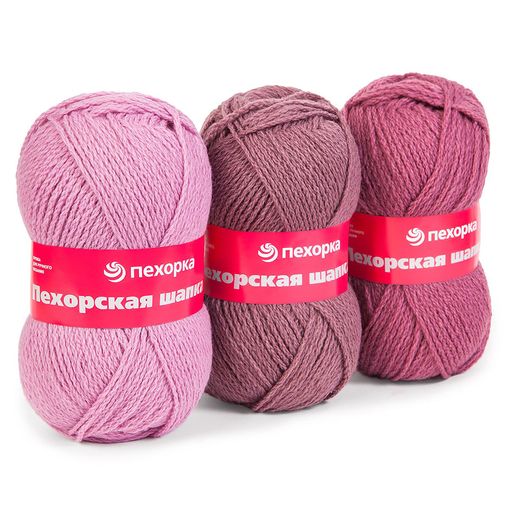 Цена за 5 мотков пряжи ПЕХОРСКАЯ ШАПКА