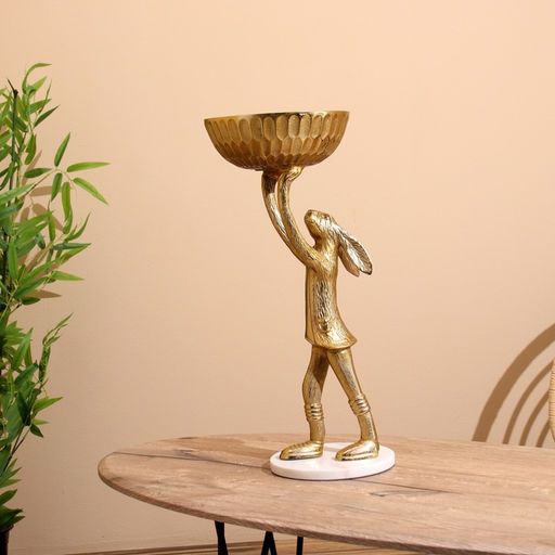 Конфетница Кролик, 24?24?54 см, алюминий