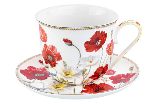Чайн. пара 2 пр. 450 мл 14*11*8,5 см Маки NEW BONE CHINA - Elan gallery фото 4