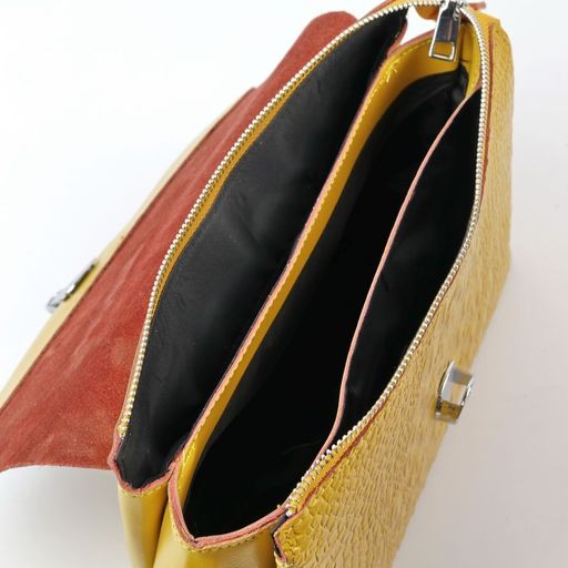 Женская кожаная сумка J005-220 Елоу - Sergio valentini фото 6