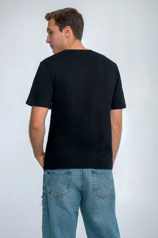 Арт. 67117 Футболка мужская 48-56 (5 шт) Цвет:черный