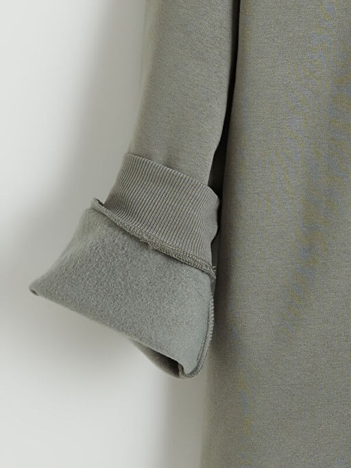 Kap??onlu Erkek ?ocuk Kal?n Fermuarl? Sweatshirt