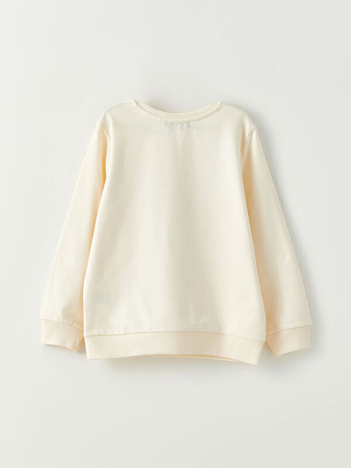 Bisiklet Yaka Bask?l? Uzun Kollu K?z ?ocuk Sweatshirt - Waikiki фото 2