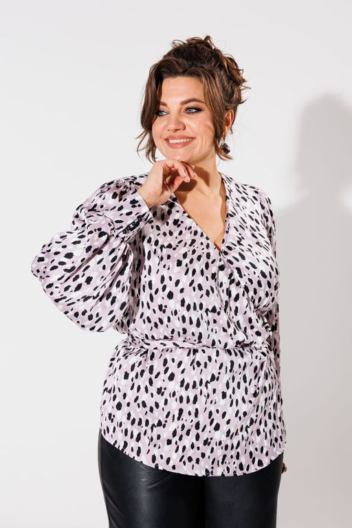 Блуза ANELLI 1735 Лиловый лео