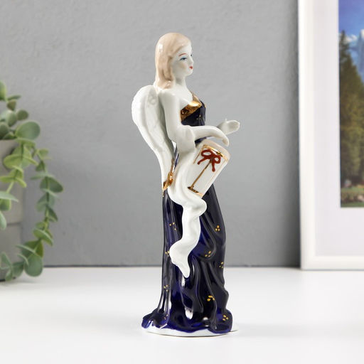 Фигурка «Ангел с барабаном», кобальт, 20 см
