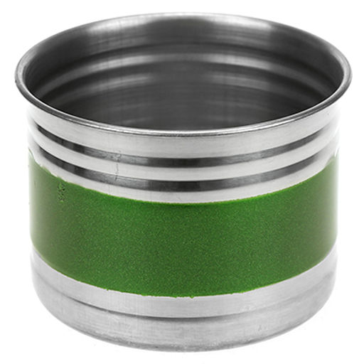 Банка для сыпучих продуктов из нержавеющей стали 0,5л, д10см, h7,5см, цветной корпус зеленый, в коробке (Китай) - Домашняя мода фото 2