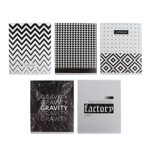 Цена за 5 шт. Тетрадь 48 листов в клетку, Calligrata «ЧБ. Геометрия», МИКС