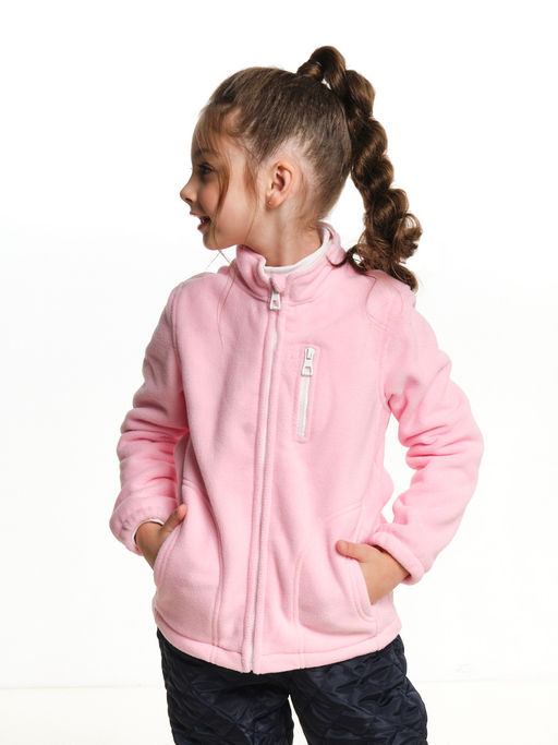 Флисовая толстовка на молнии UD 7085 св.розовый - Mini maxi фото 2