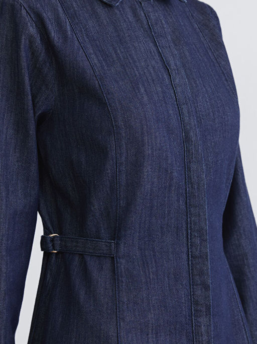 G?mlek Yaka Kad?n Jean Elbise