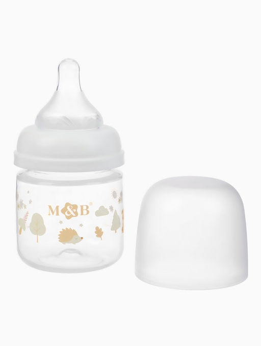Бутылочка для кормления M&B, ШГ Ø50 мм, +0мес., 120 мл., набор 2 шт. в кор.