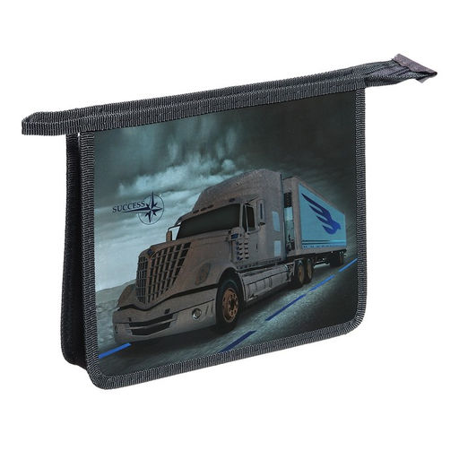 Папка для тетрадей А5, 195 х 245 х 50 мм, молния сверху, К 8ШК5 Фура-успех (рисунок с эффектом металлика), ламинированный картон/текстиль - Calligrata фото 2