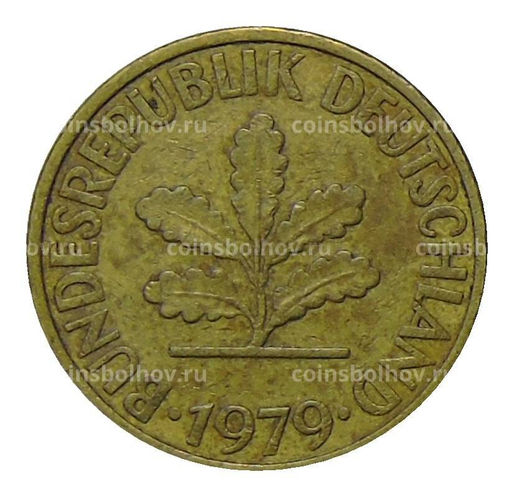 Монета 10 пфеннигов 1979 года F Германия
