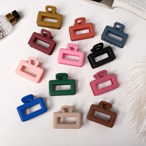 Цена за 11 шт. Крабик для волос «Призма», квадрат, 6.5 см, МИКС