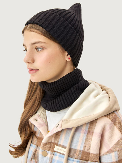 Комплект шапка и снуд 12м21426 черный