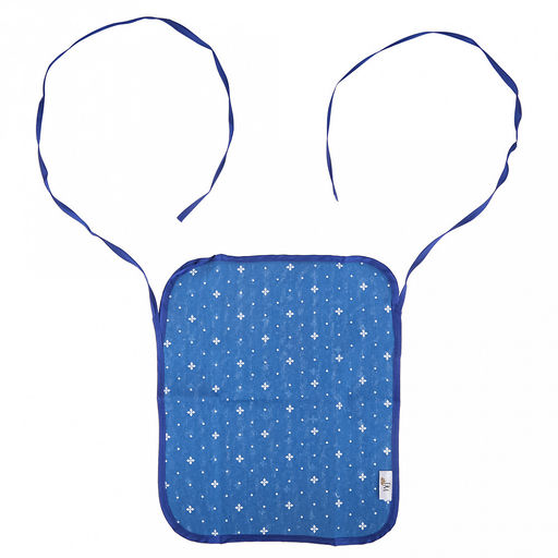 Эко-мешочек 25х30см Корсика синий, на завязках, хлопок 100%, упаковка классическая ПП с подвесом 14,5х20см, Домашняя мода (Россия)  фото 3