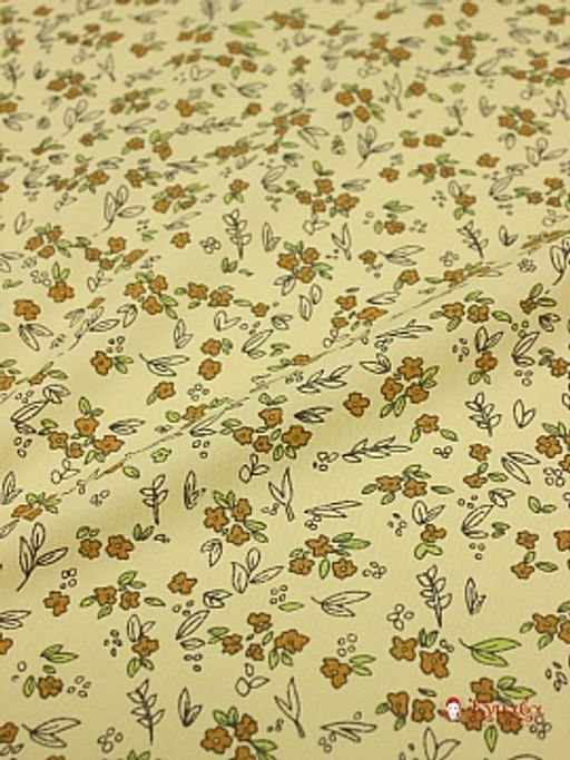 Плательный хлопок Есения цв.светло-горчичный, ш.1.44м, хлопок-100%, 115гр/м.кв