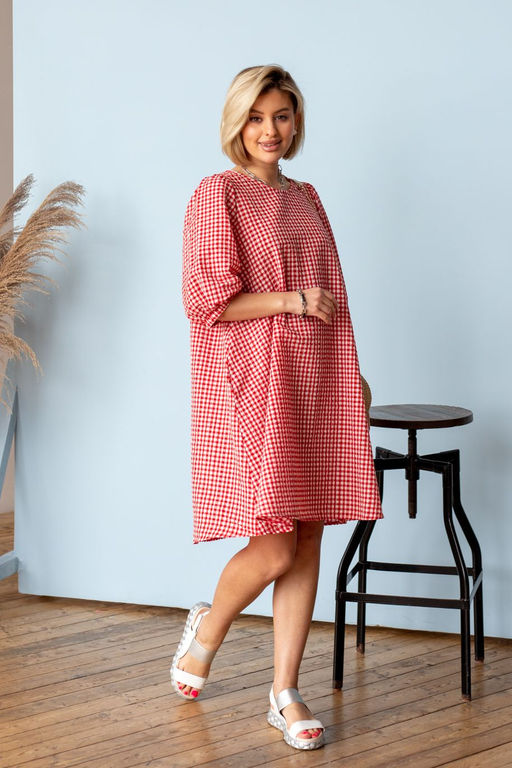 Платье МП-2211 клетка красная - Took a look фото 4