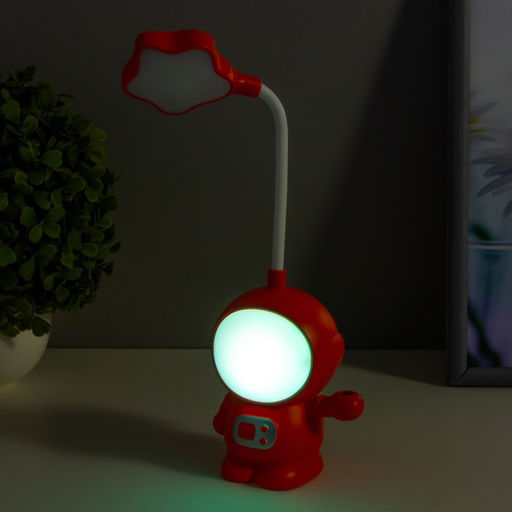 Настольная лампа «Астронавт» МИКС LED 3 Вт USB АКБ 9×7×21 см RISALUX