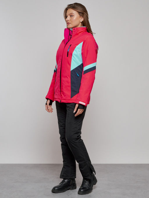 Горнолыжная куртка женская зимняя розового цвета 2201-1R - Chunmai фото 12
