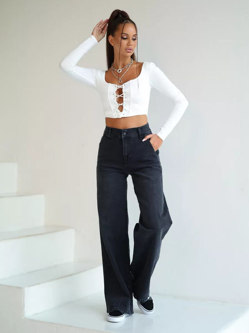 Женские джинсы палаццо CRACPOT 1199 - Сracpot фото 7