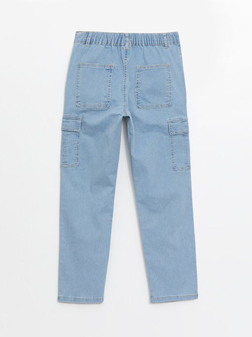 Beli Lastikli Erkek ?ocuk Kargo Jean Pantolon
