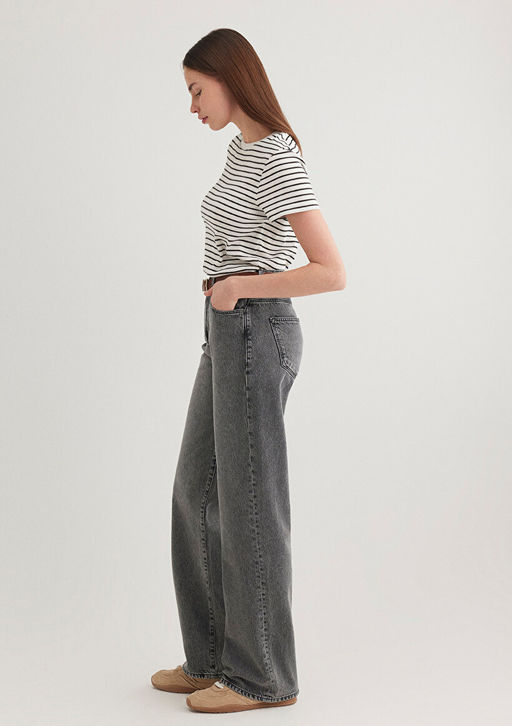 Victoria Classic Denim Koyu Gri Jean Pantolon - Mavi фото 3