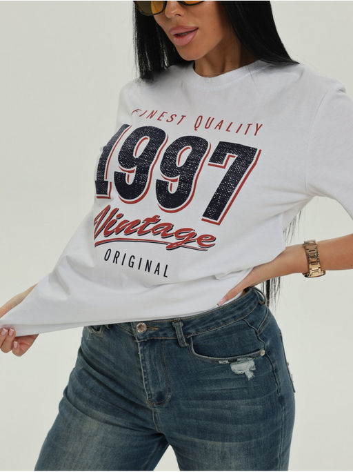 Футболка "Качество" белый женская