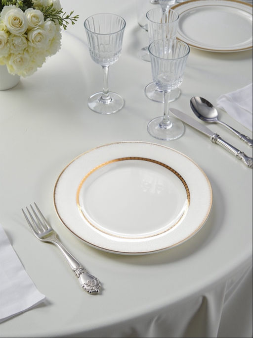 Тарелки WY Grace, d=25.5 см, набор 2 шт., фарфор, белые