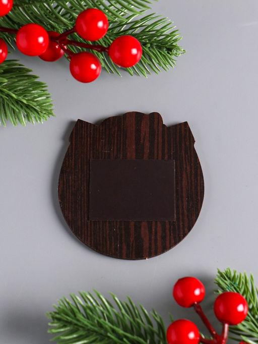 Цена за 3 шт. Магнит на холодильник Новогодняя подкова с конём. Счастья, 7?7 см