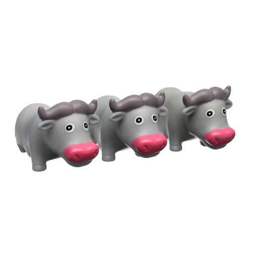 Набор резиновых игрушек для ванны Мыльница: Коровка, 15 см, с пищалкой, 4шт, Крошка Я  фото 4