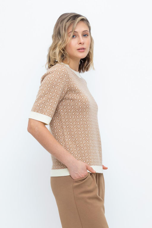 ЕВ 30174/ш/песочный джемпер жен