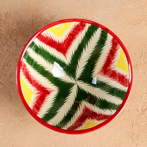 Бульонница узбекская Риштанская Керамика «Атлас», 500 мл, d=15 см, разноцветная