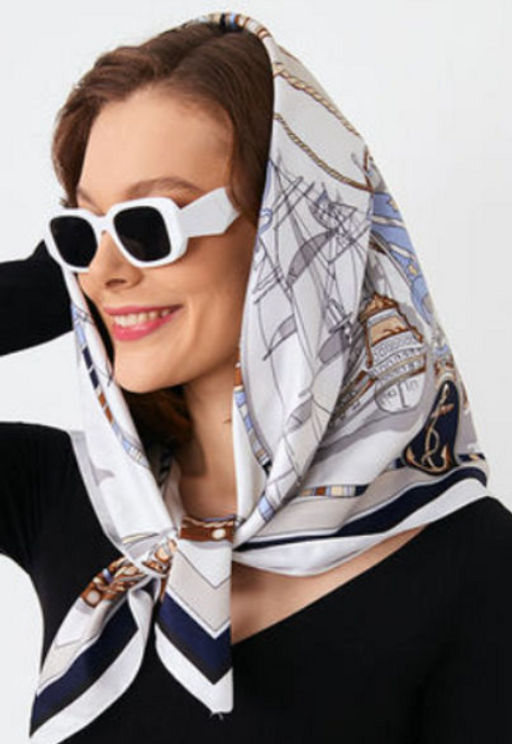 Большой, мягкий, тонкий и очень нежный двусторонний платок с рисунком. - Tantino фото 21