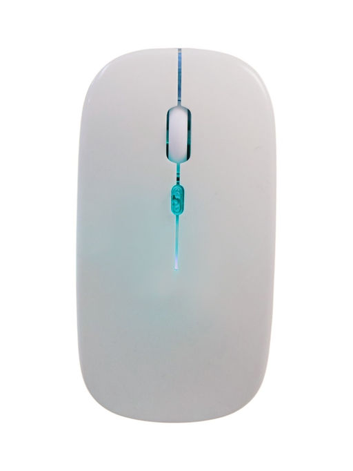 Мышь MB-2.4 беспроводная, оптическая, подсветка, 800-1600 dpi, USB, Bluetooth, белая