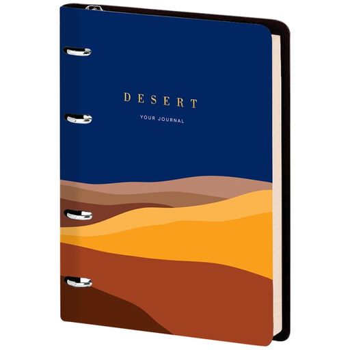 Тетрадь 80л. на кольцах "Utility. Desert", сменный блок (NrA5_30724, "Greenwich Line") ЛАЙТ, кожзам