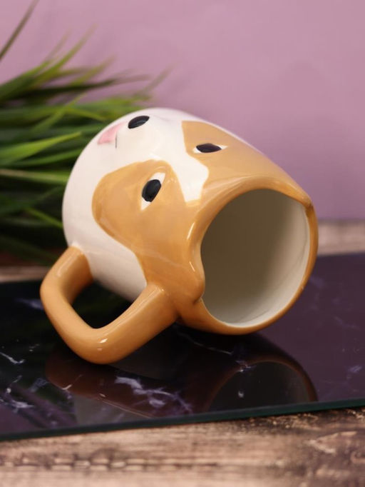 Кружка керамическая Dog with ears, brown (500 мл)